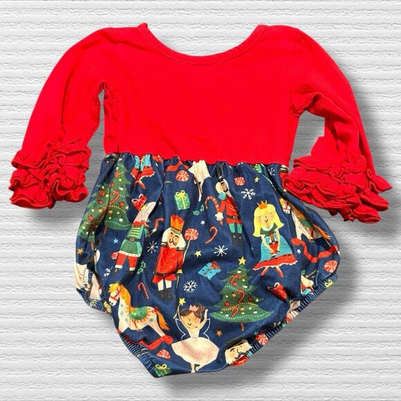 Marie Nicole Navy Nutcracker Romper 18-24 Month Christmas Holiday - Picture 2 of 4